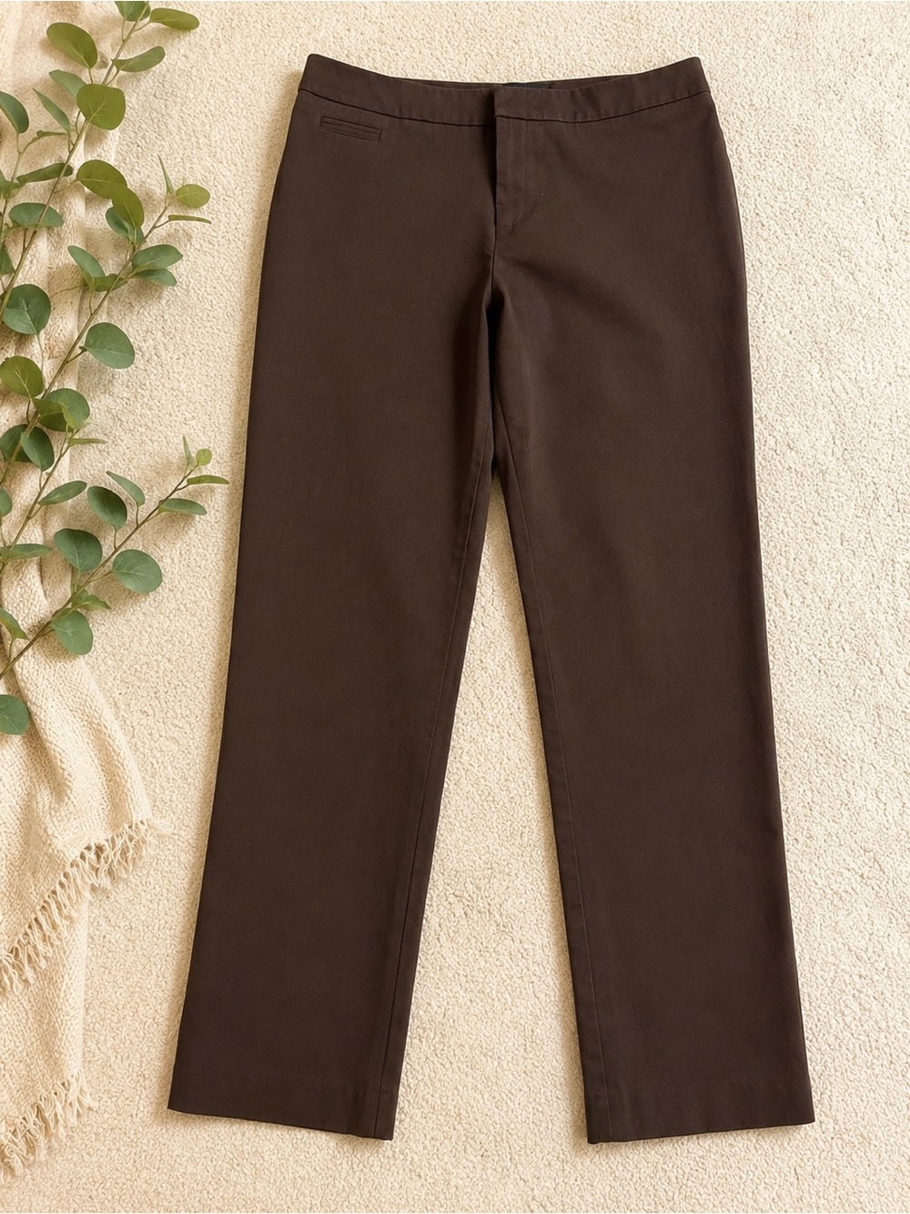 Unlisted by Kenneth Cole Deep Java Brown Stretch Pants | Size 10 | Like New